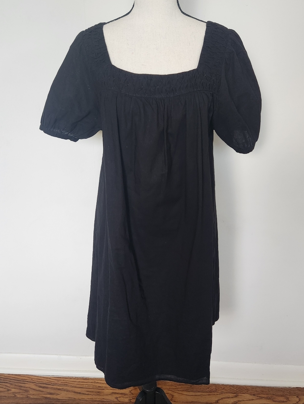 Barney’s NY Co-Op Black Lightweight Cotton Babydoll Mini Summer Dress M - Picture 3 of 13